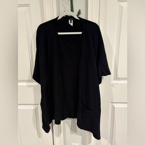 Talbots Classic Black Knit Cape with pockets